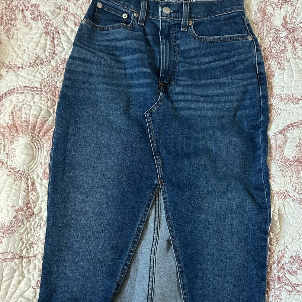 Abercrombie & Fitch Blue Denim Skirt